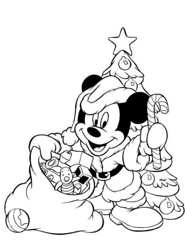 Kidsnfun Kleurplaat Kerstmis Disney Kerstmis Disney